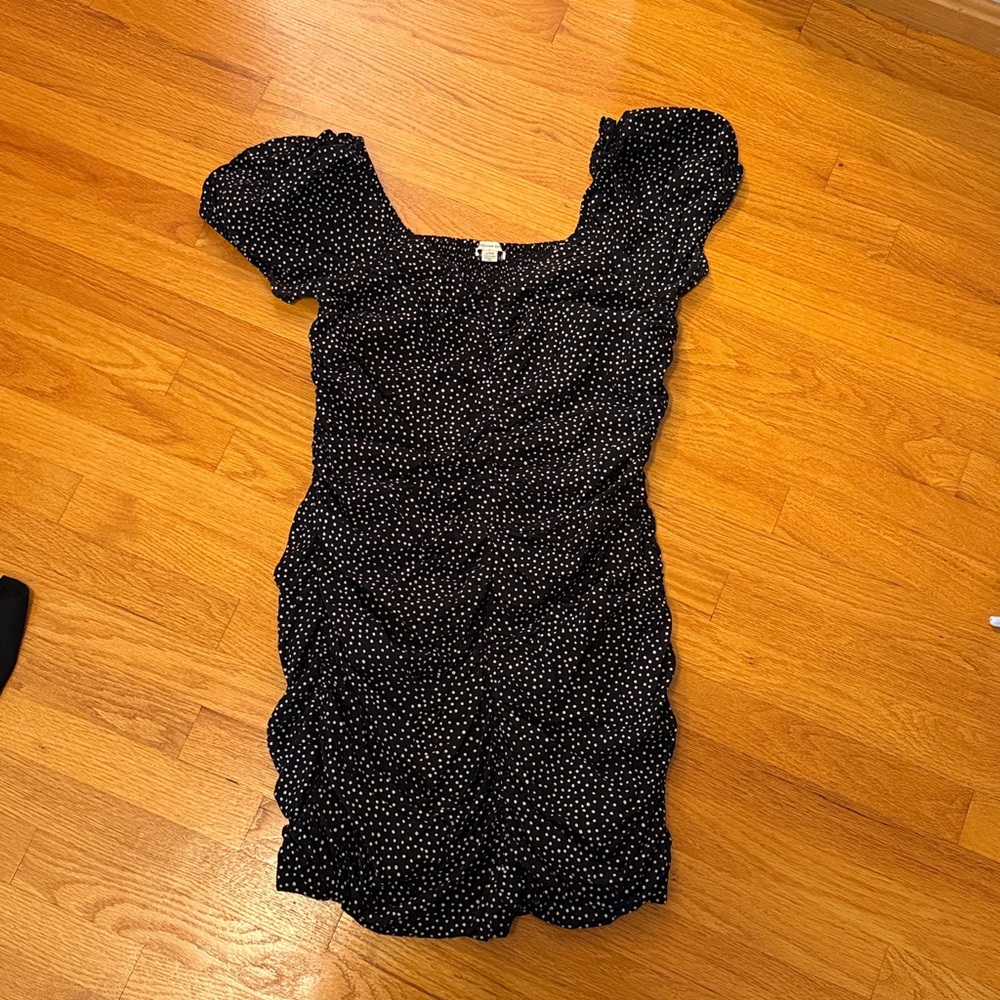 American Eagle Black and White Dotted Dress